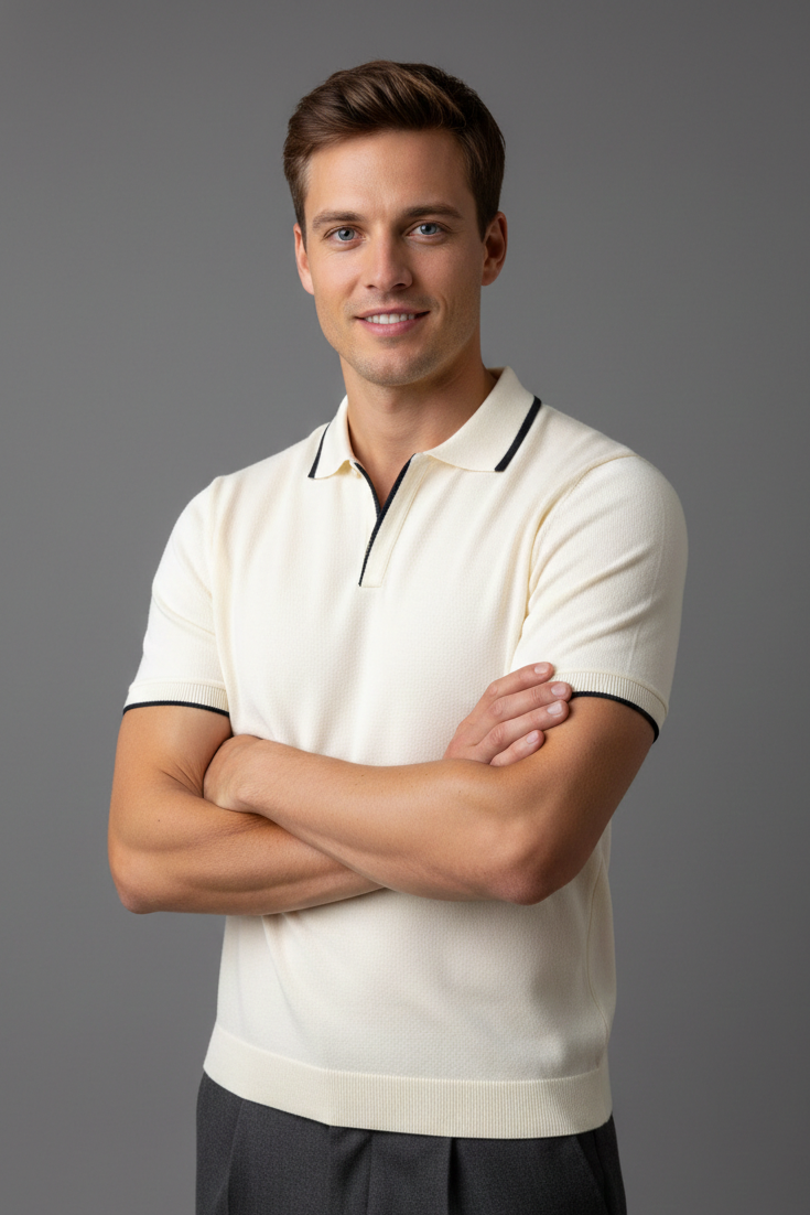 Andrew | Men’s Tailored Fit Breathable Polo Shirt