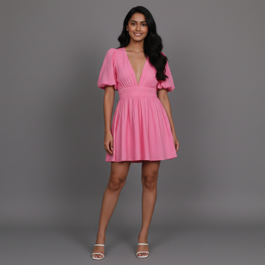 Women’s Puff Sleeve Mini Dress