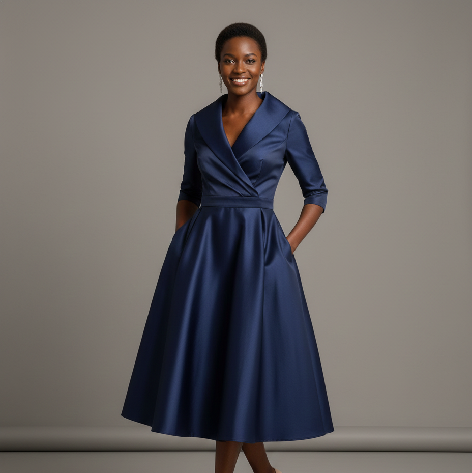 Women’s Wrap Midi Dress – Tessa Collection