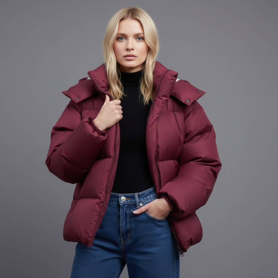 Women’s Short Hooded Puffer Jacket Helena Style