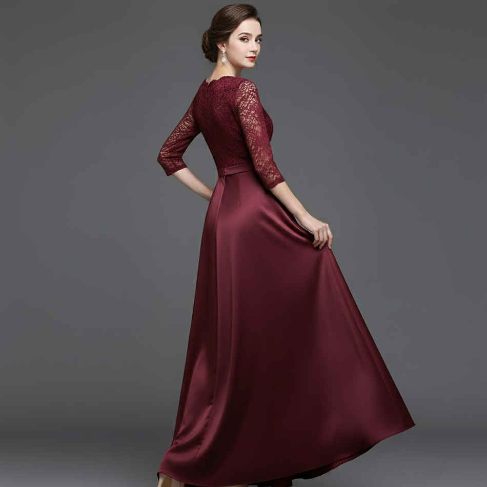 Women’s Lace A-Line Maxi Dress