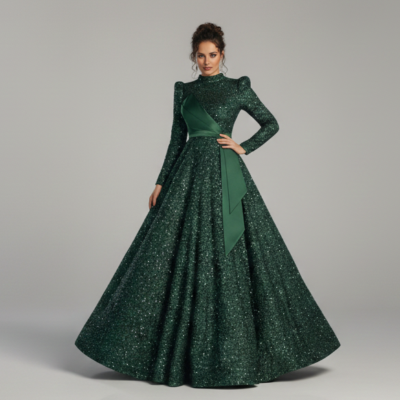 Women’s Sequin Maxi Evening Dress