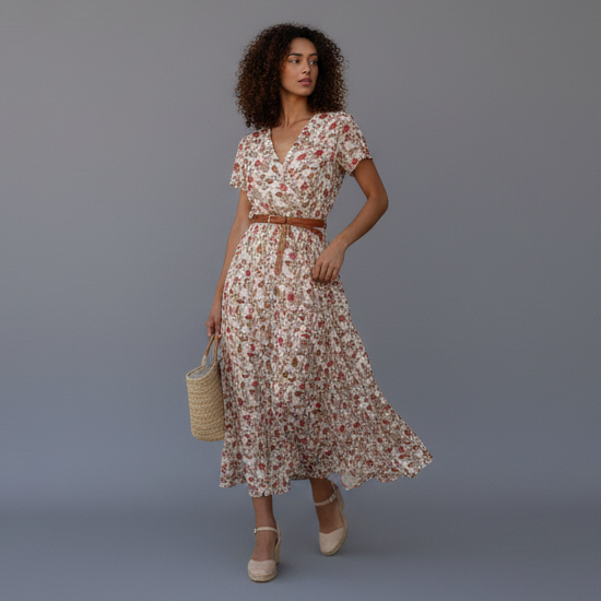 Olivia | Vibrant Floral Summer Maxi Dress