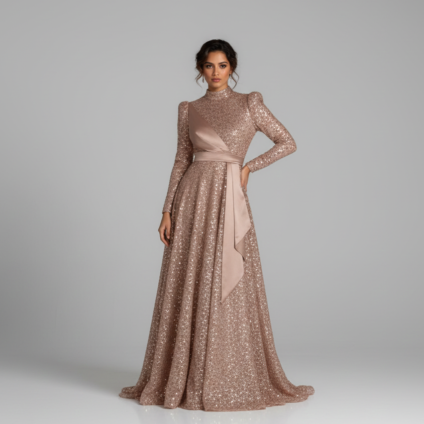 Women’s Sequin Maxi Evening Dress