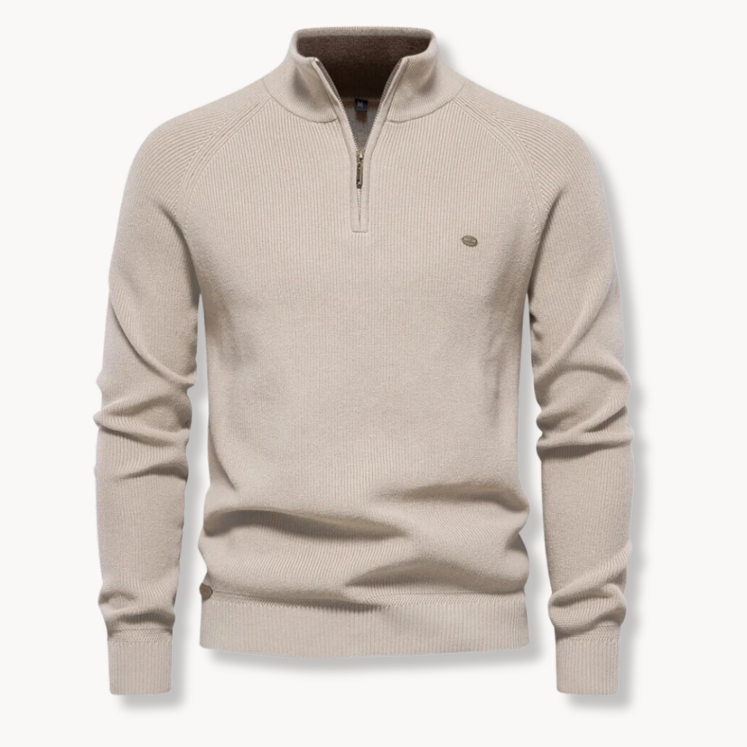 Men’s Slim Fit Half-Zip Knit Jumper