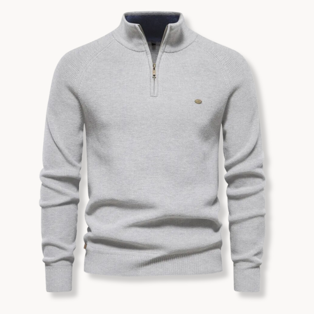 Men’s Slim Fit Half-Zip Knit Jumper