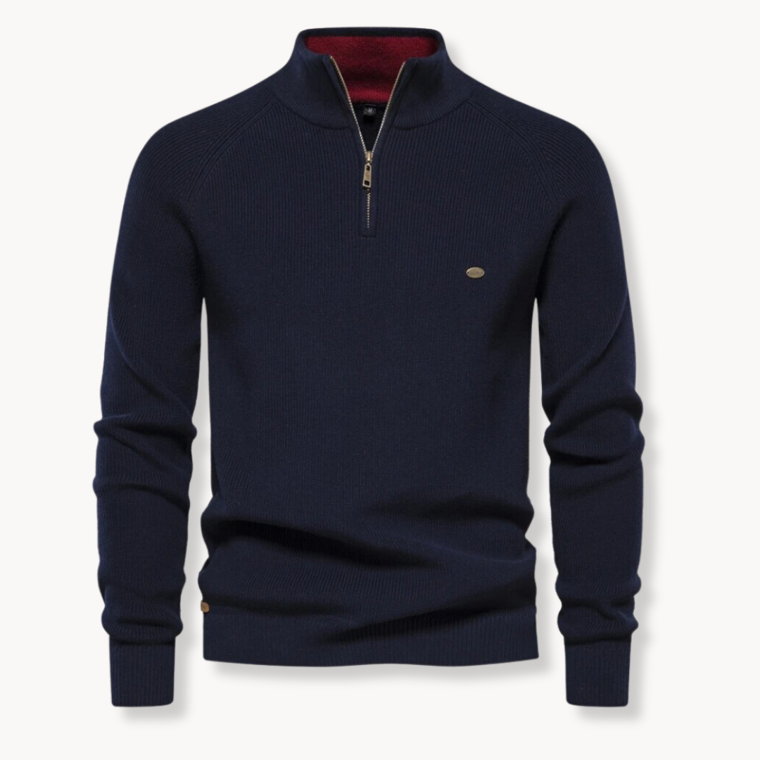Men’s Slim Fit Half-Zip Knit Jumper