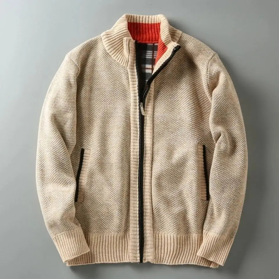 Mason | Stylish Heavyweight Knit Zip-Up Jacket 0