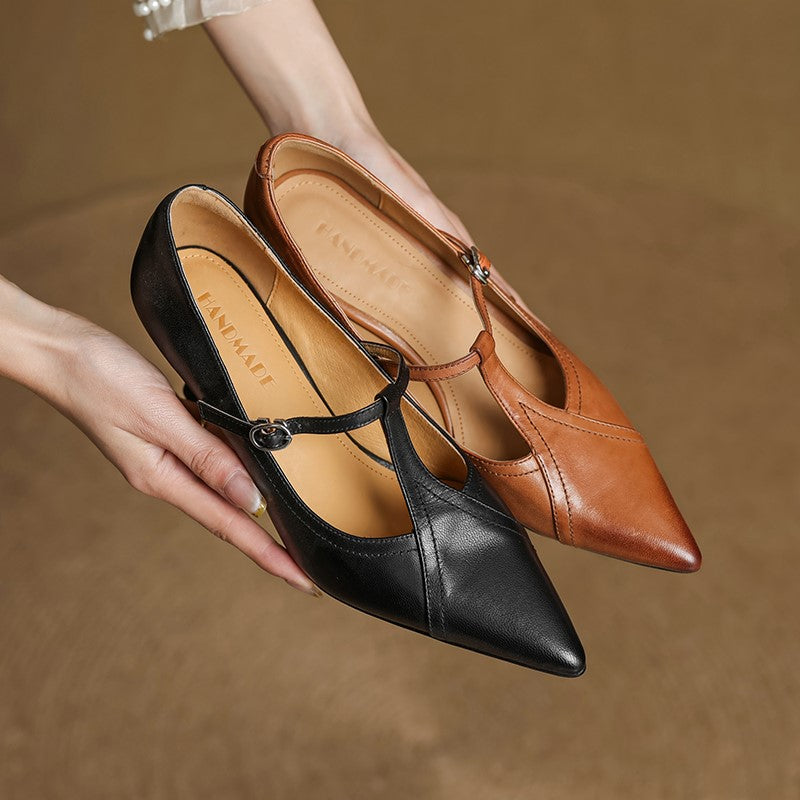Mia | Elegant Cushioned Leather Heels 3