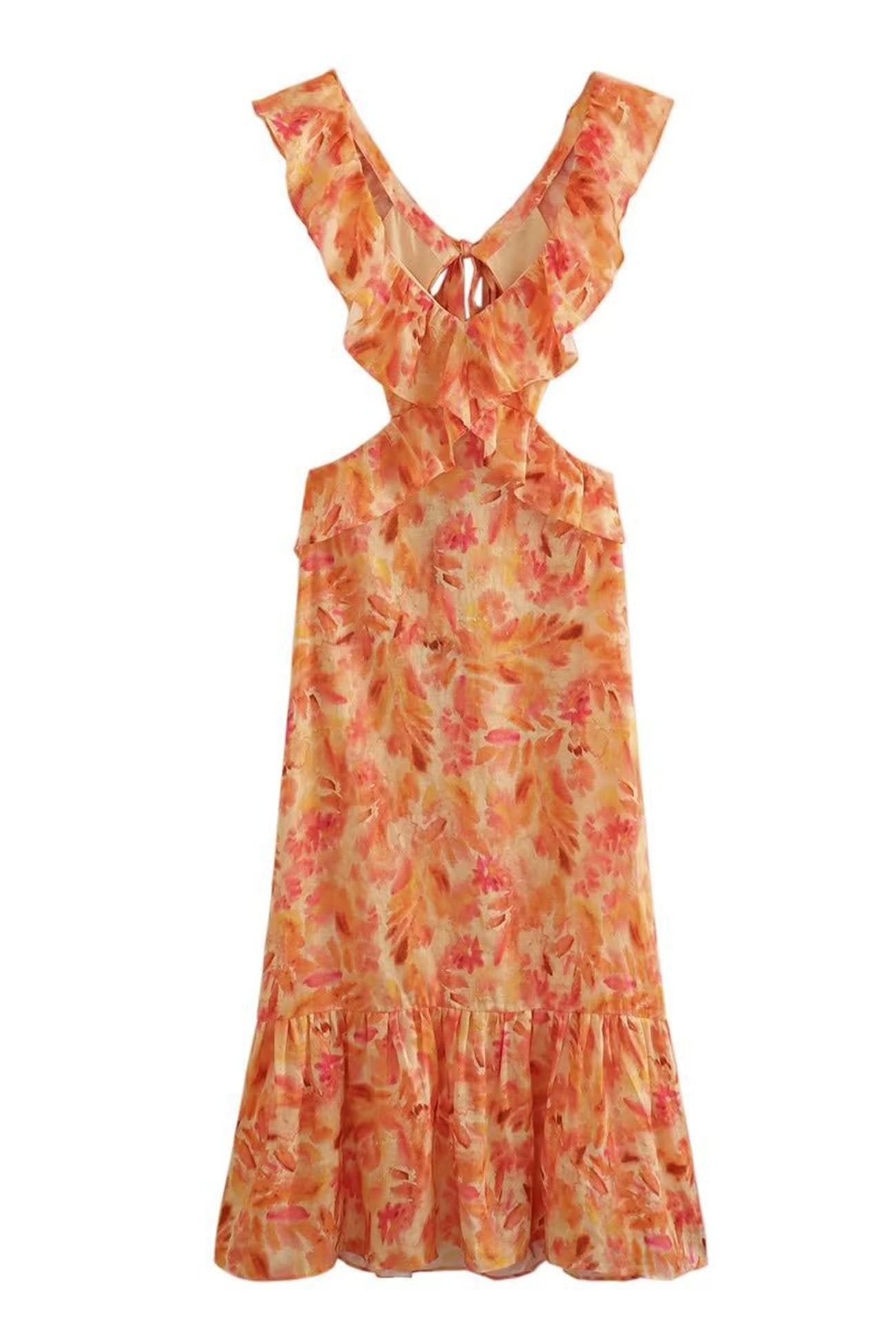 Mia | Elegant Floral Ruffle Maxi Dress 7