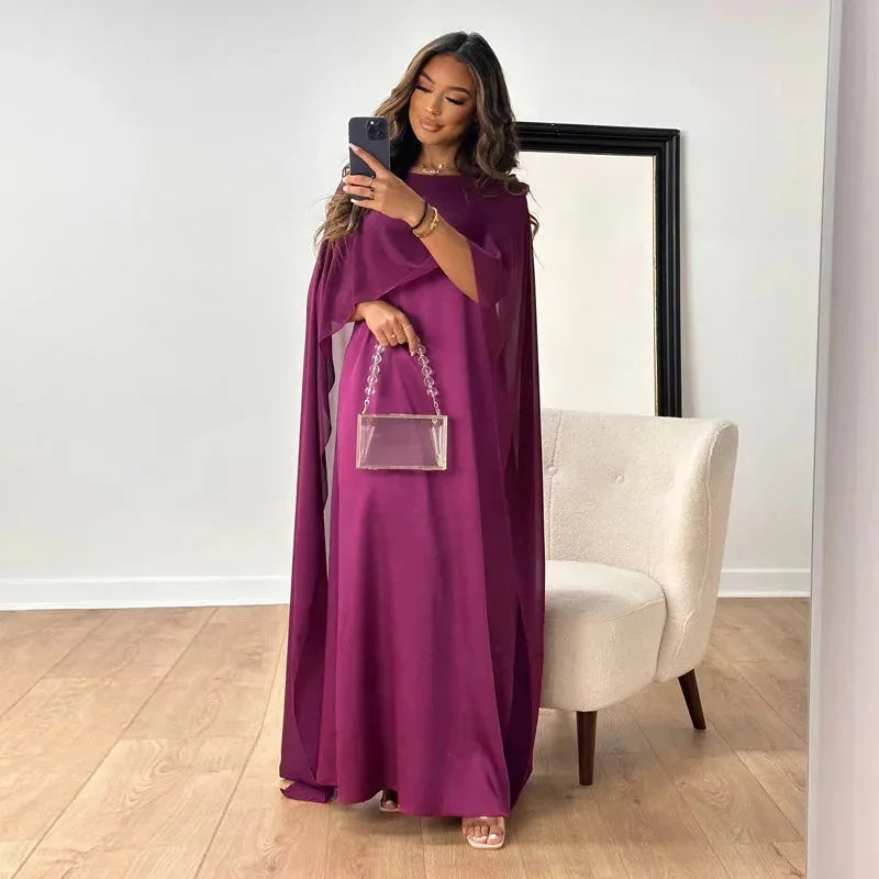 Mia | Elegant Flowing Cape Maxi Dress for Women’s Formal Events 3