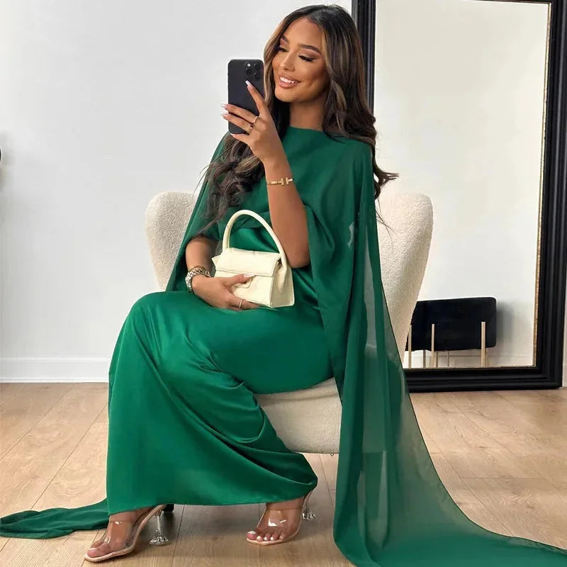 Mia | Elegant Flowing Cape Maxi Dress for Women’s Formal Events 4