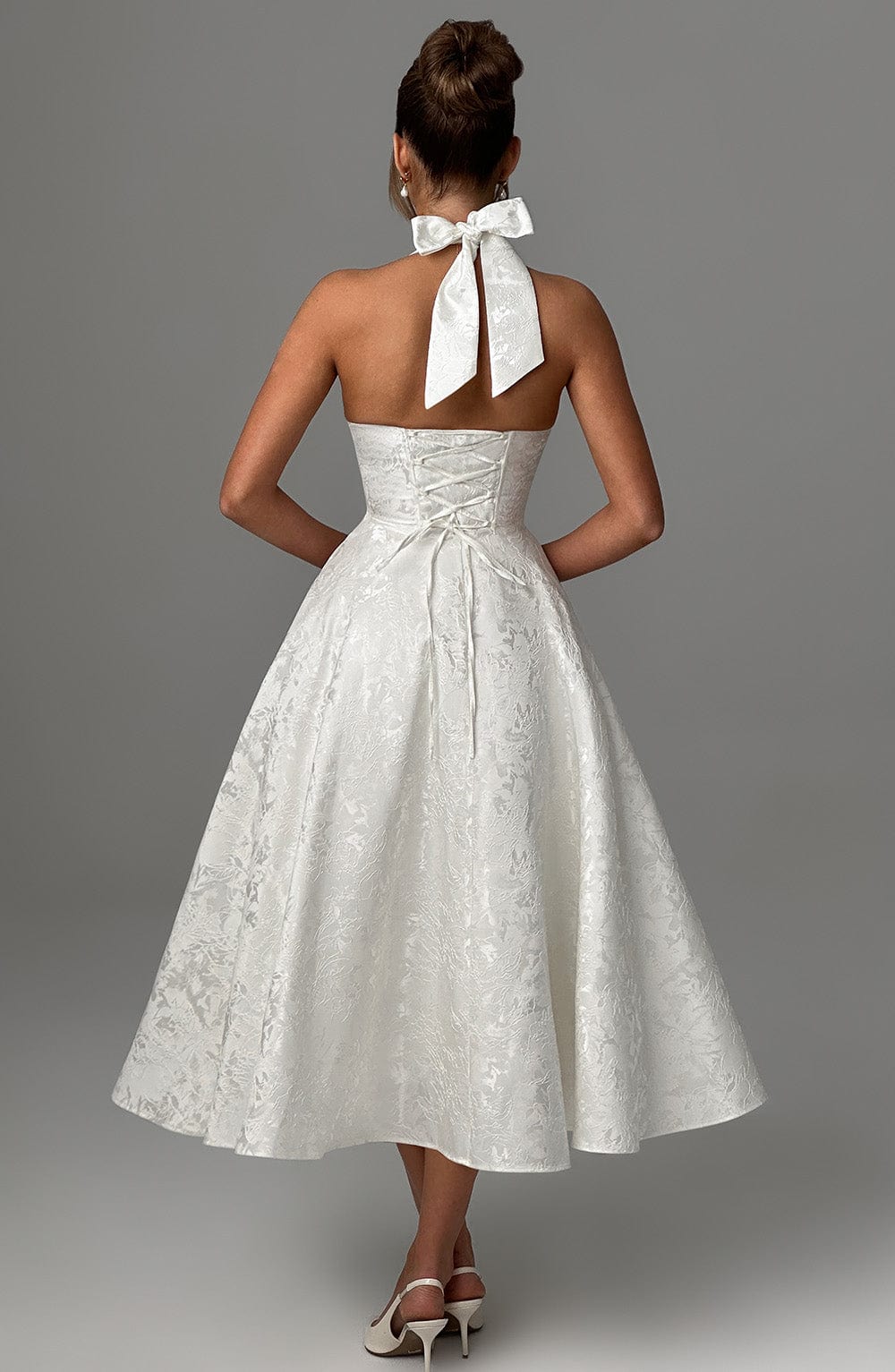 Mia | Elegant Halter Midi Dress for Wedding Guests 5