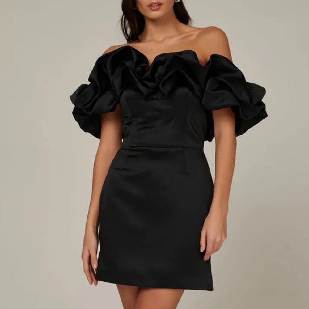 Mia | Elegant Playful Ruffle Cocktail Dress 1