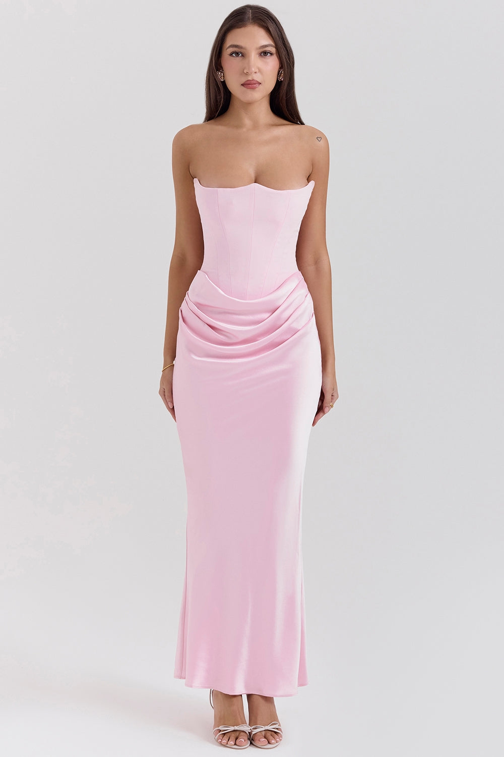 Mia | Elegant Strapless Maxi Wedding Guest Dress for Formal Occasions 10