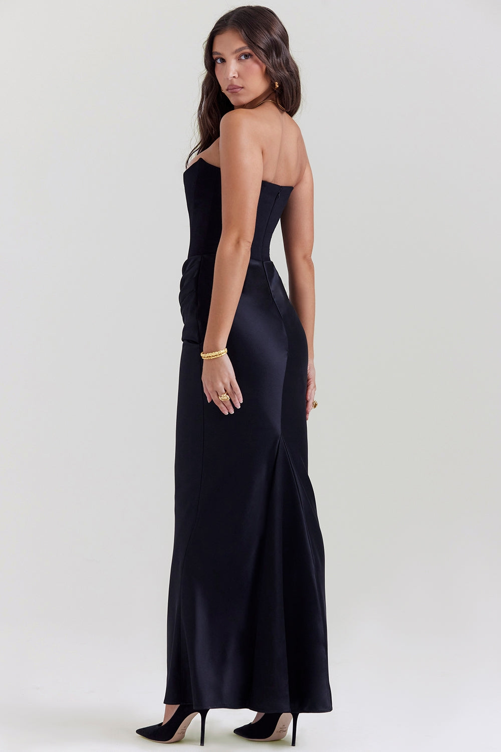 Mia | Elegant Strapless Maxi Wedding Guest Dress for Formal Occasions 2