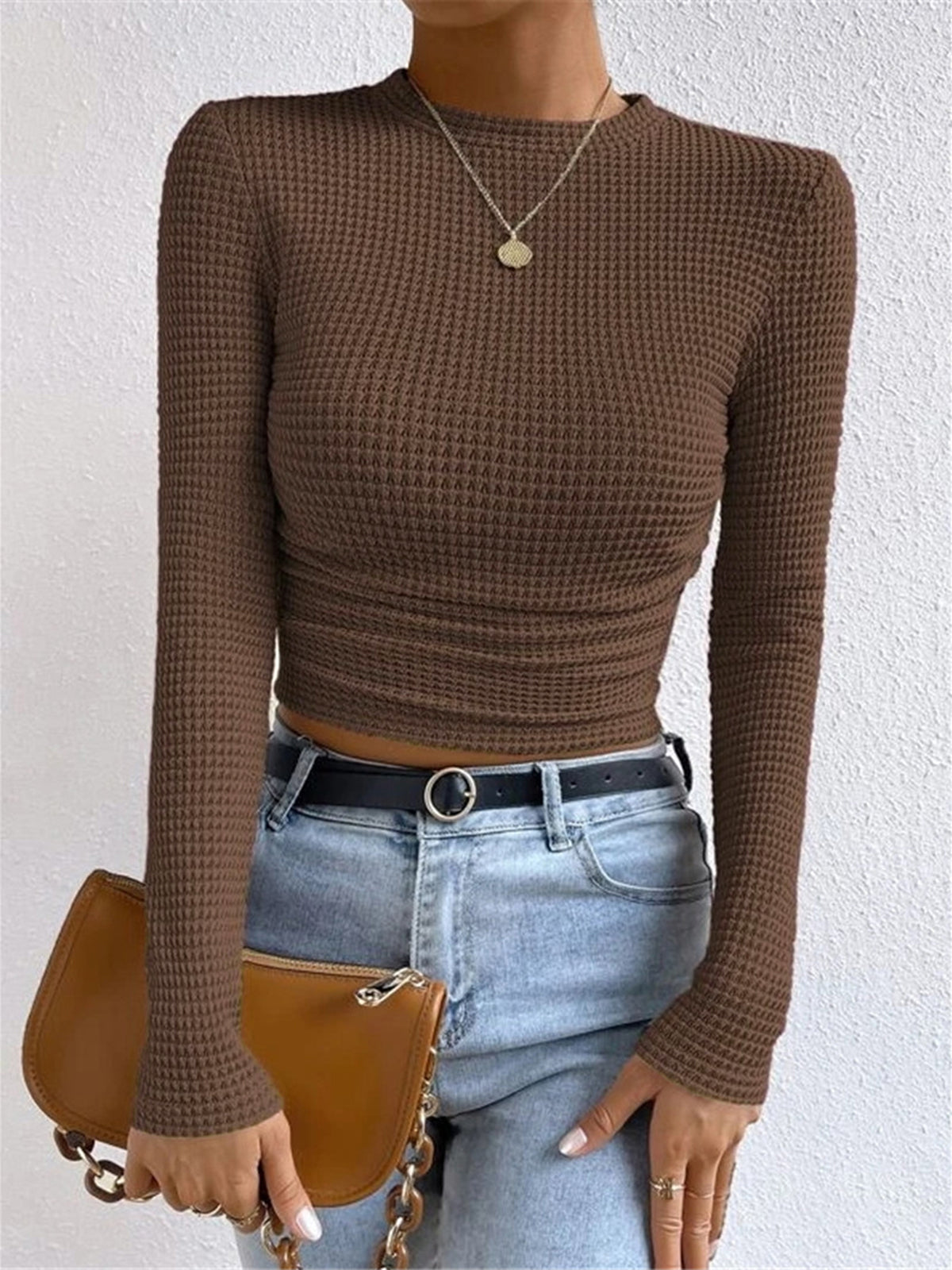 Mia | Stylish Modern Long Sleeve Crop Top 10
