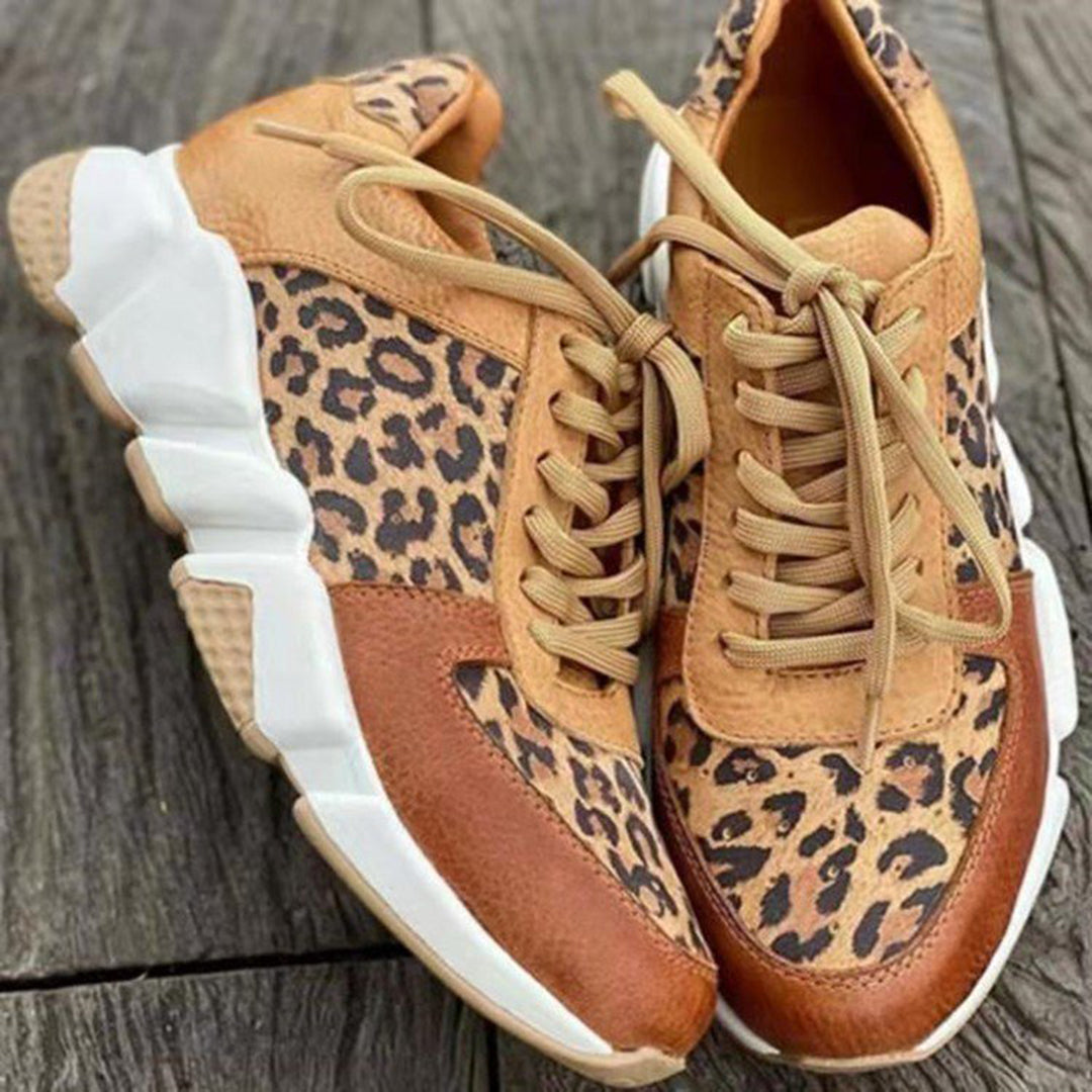 Mia | Stylish Spring Leopard Lace-Up Sneakers 1