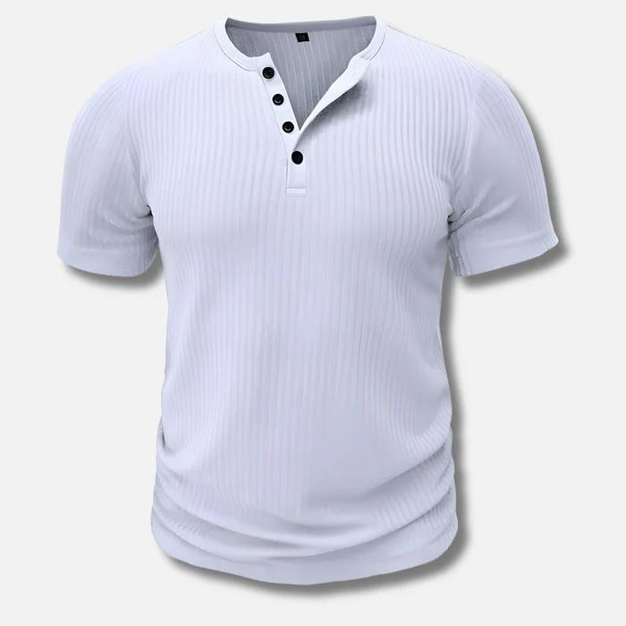 Muscle Fit | Men's T-Shirt with Soft Fabric & Stylish Button-Up Design 0