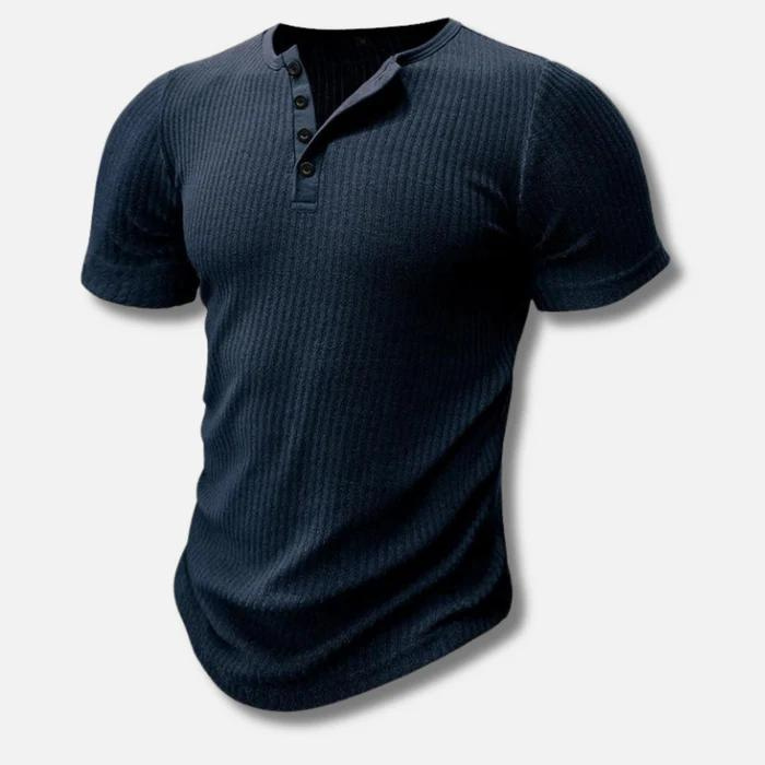 Muscle Fit | Men's T-Shirt with Soft Fabric & Stylish Button-Up Design 4