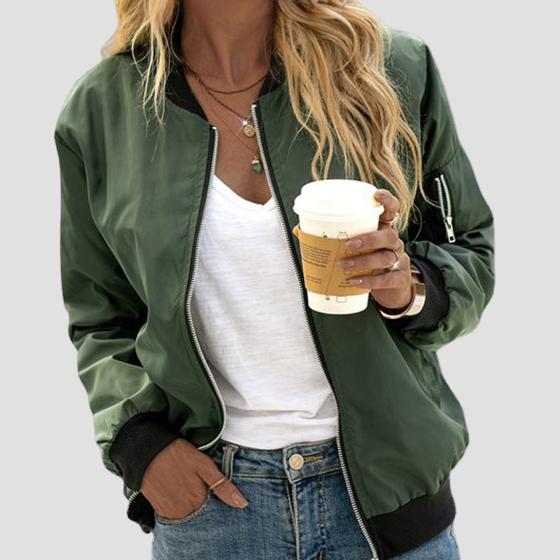 Women’s Zip Front Bomber Jacket