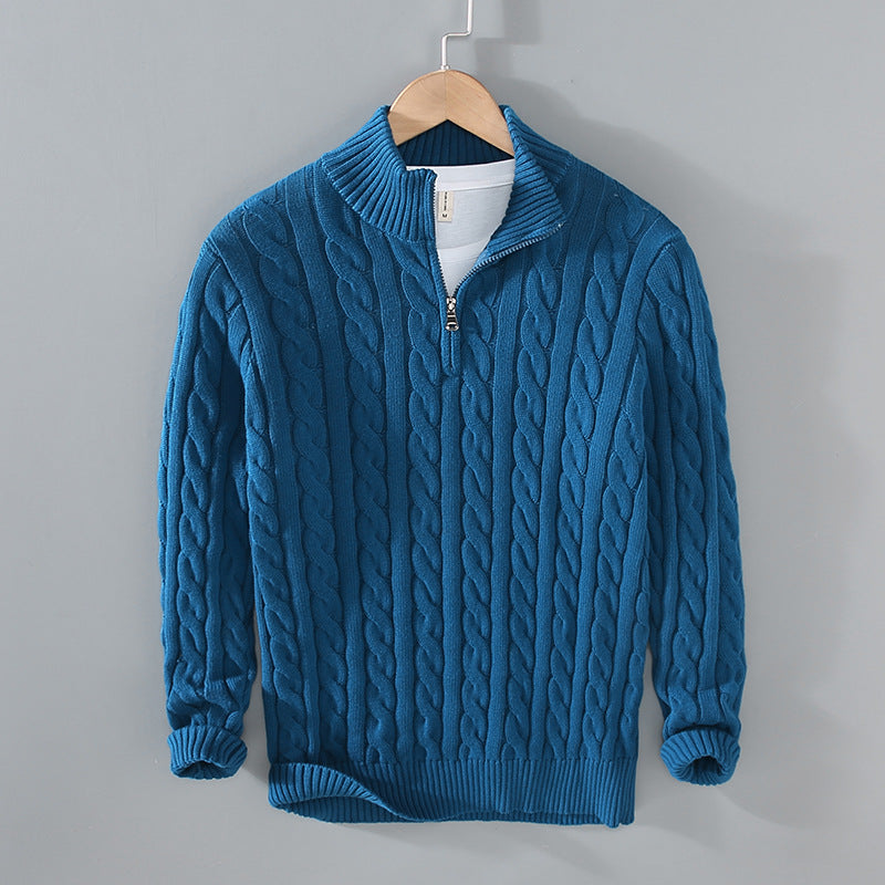 Men’s Cable Knit Half-Zip Jumper