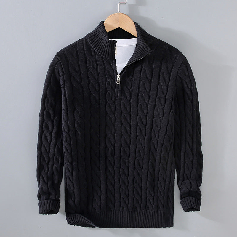 Men’s Cable Knit Half-Zip Jumper