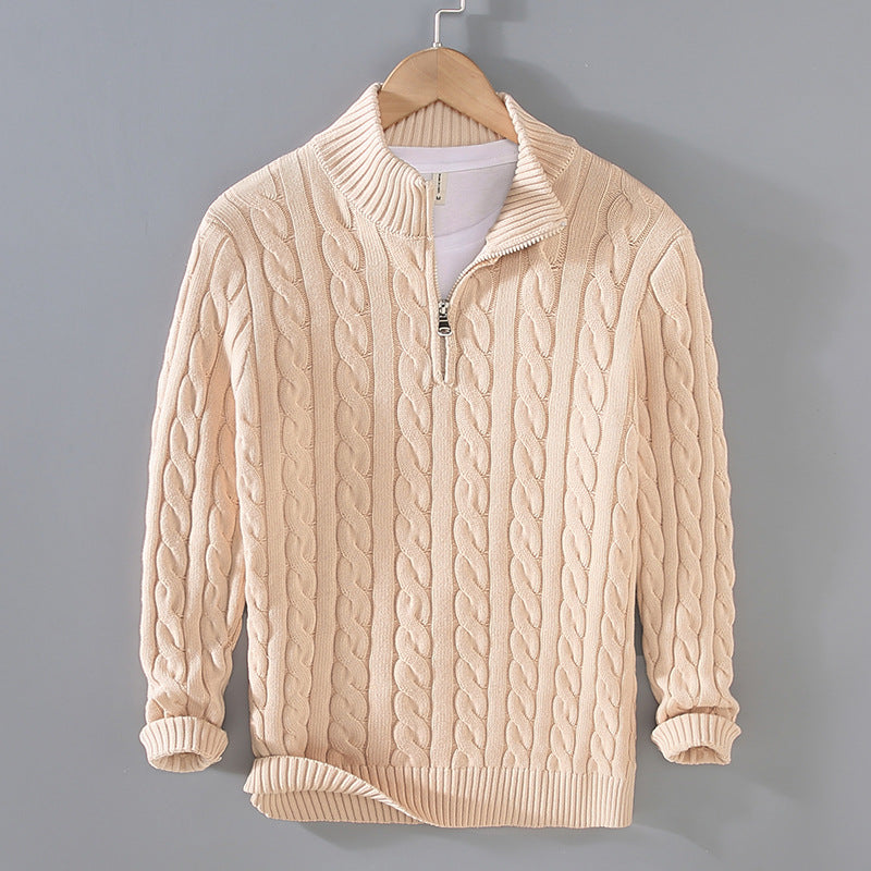 Men’s Cable Knit Half-Zip Jumper