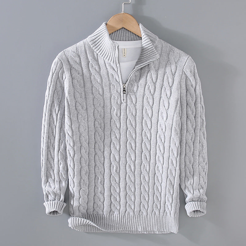 Men’s Cable Knit Half-Zip Jumper