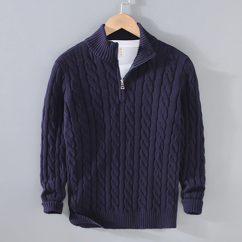 Men’s Cable Knit Half-Zip Jumper