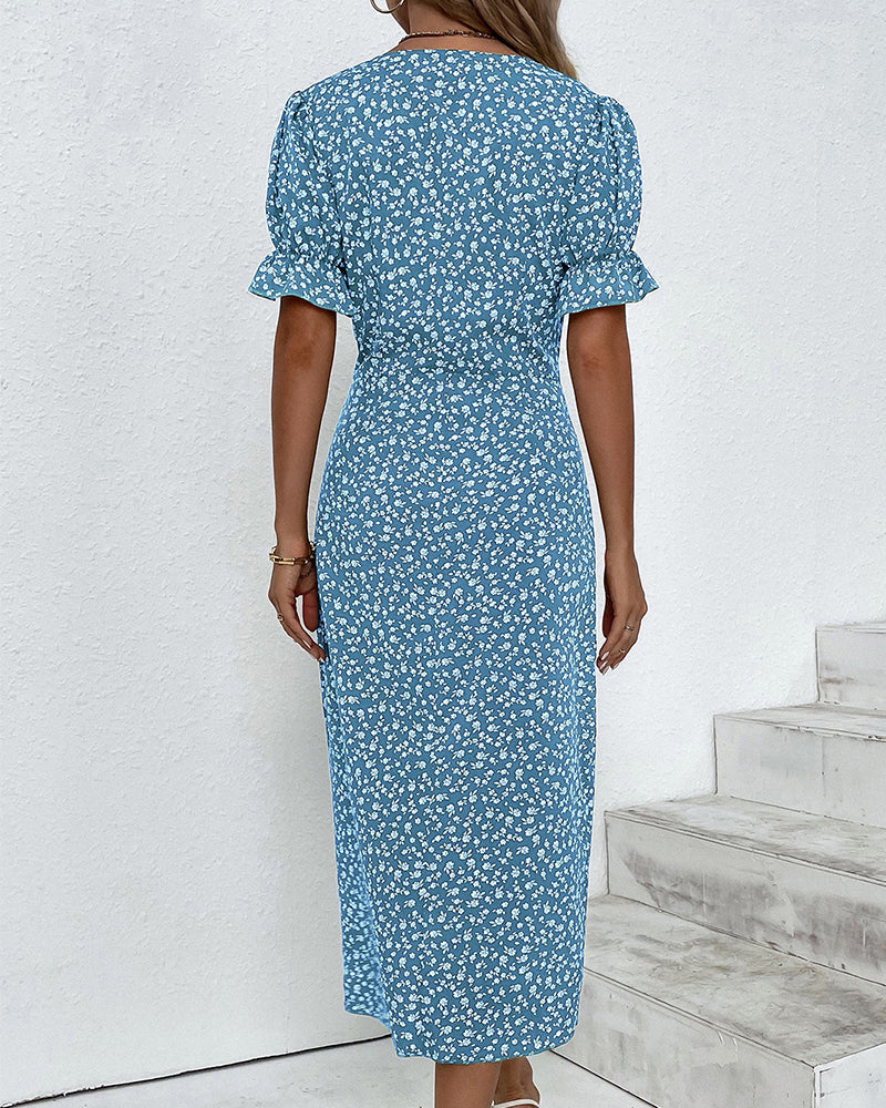 Rosa Collection | Women's Dress with Floral Print & Flattering Wrap Design 5