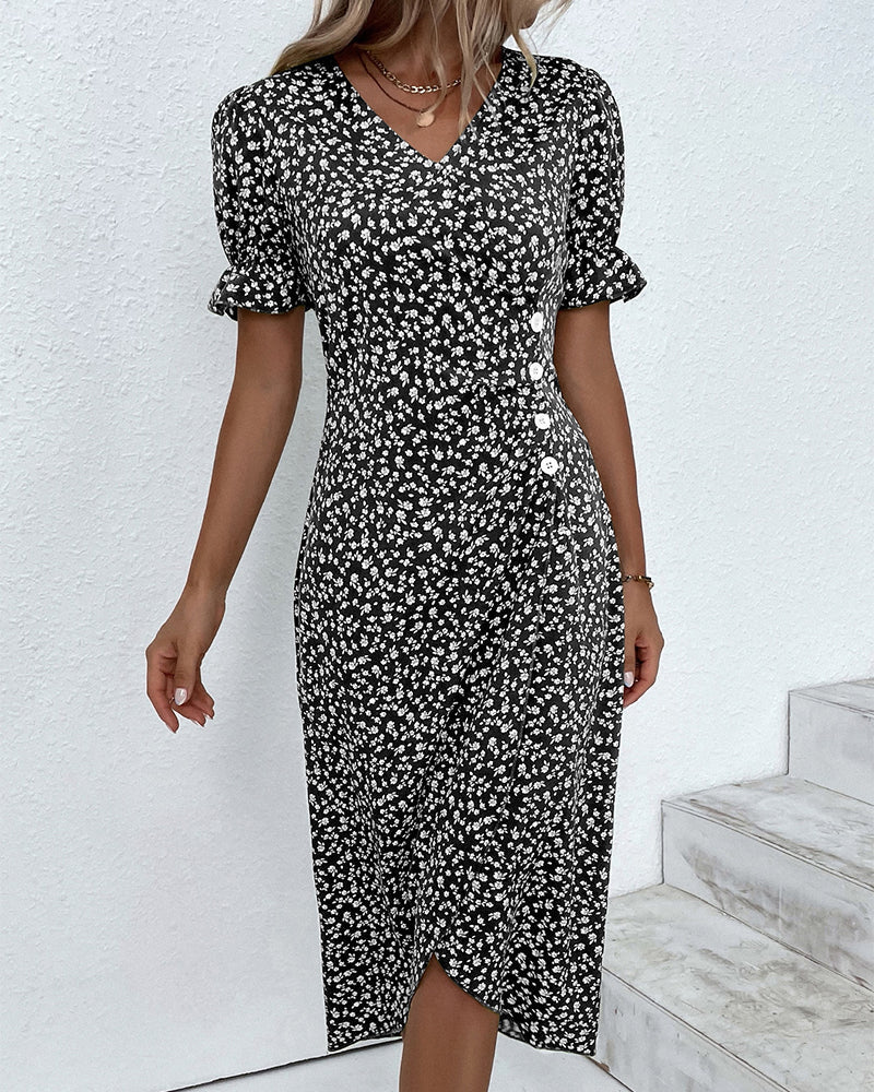 Rosa Collection | Women's Dress with Floral Print & Flattering Wrap Design 6