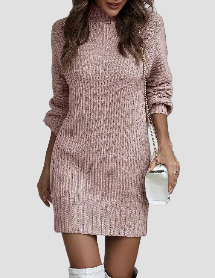 Women’s Casual Knitted Dress for Spring and Autumn