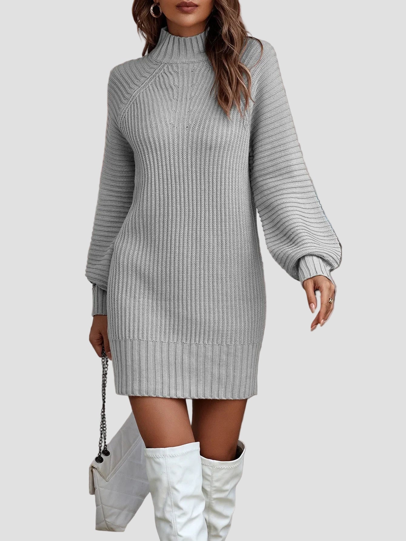 Women’s Casual Knitted Dress for Spring and Autumn