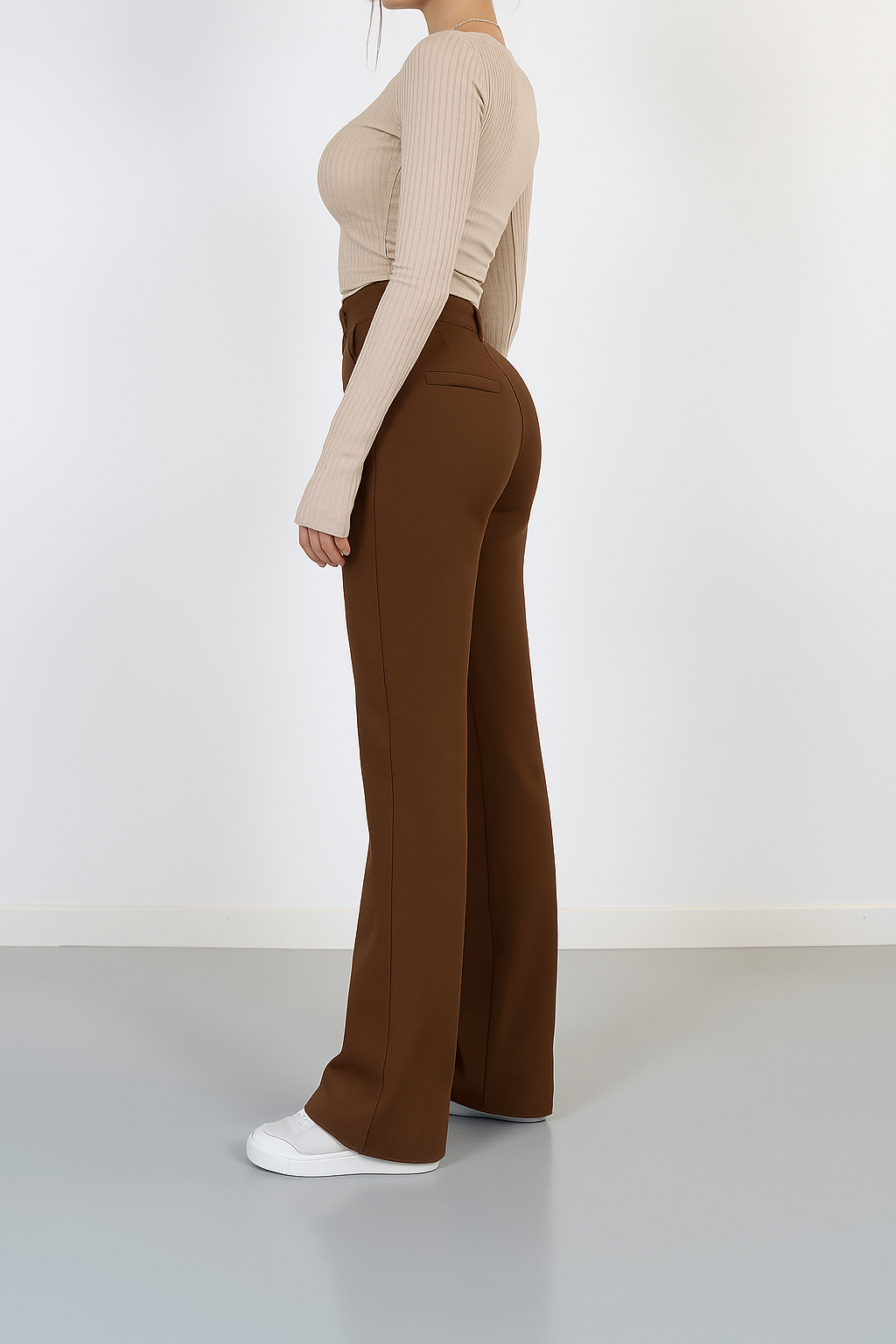 Samantha | Chic High-Waisted Black Trousers 7