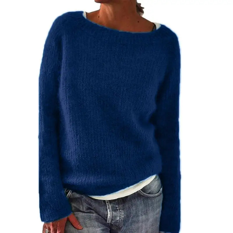 Women’s Loose Fit Boat Neck Knit Jumper