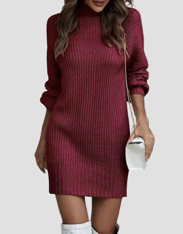 Women’s Casual Knitted Dress for Spring and Autumn