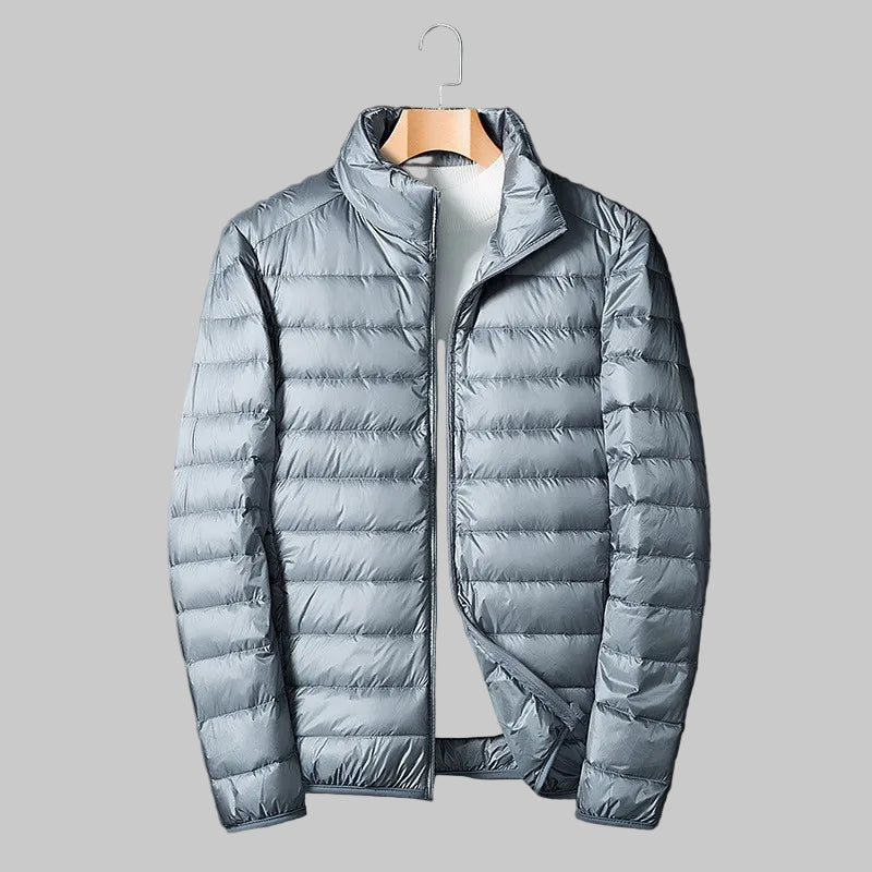 Men’s Zip-Up Jacket with Stand Collar