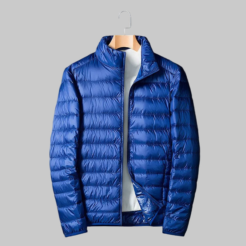 Men’s Zip-Up Jacket with Stand Collar