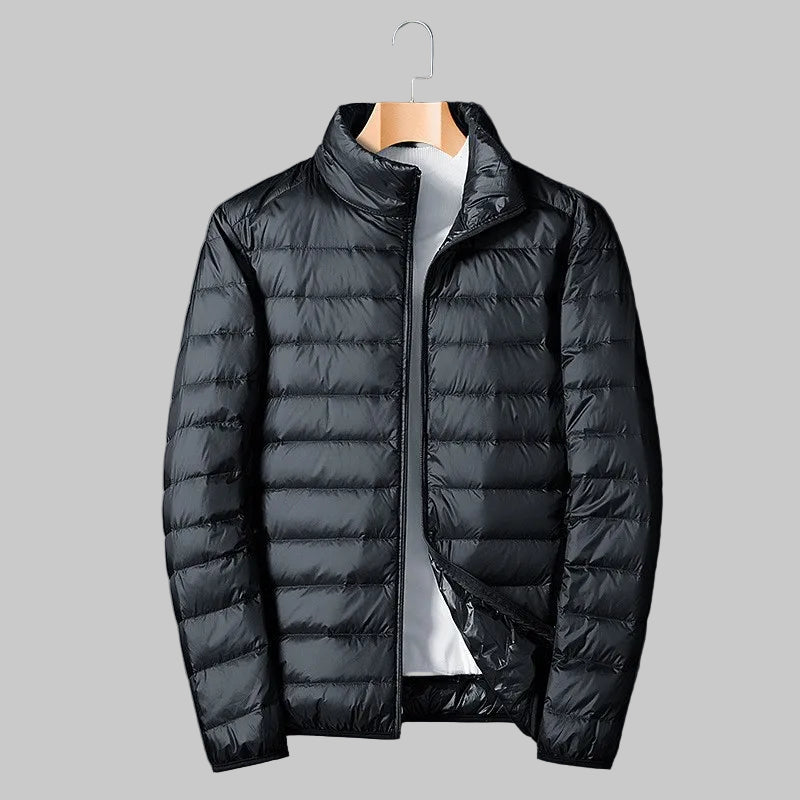 Men’s Zip-Up Jacket with Stand Collar