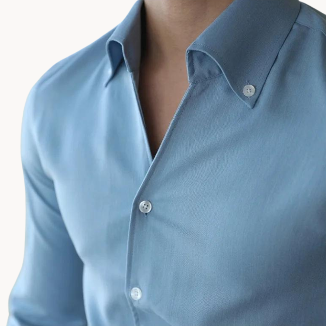 Soft-Blend Shirt | Button-Front Design with Relaxed Fit & Stretch Fabric 4