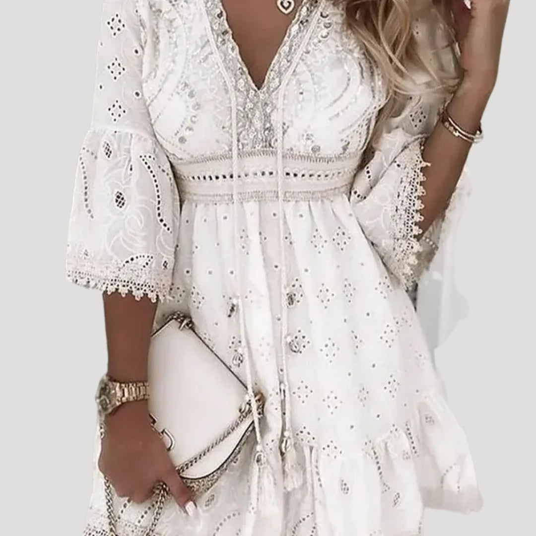 Sophia | Breezy Embroidered Boho Summer Dress 1
