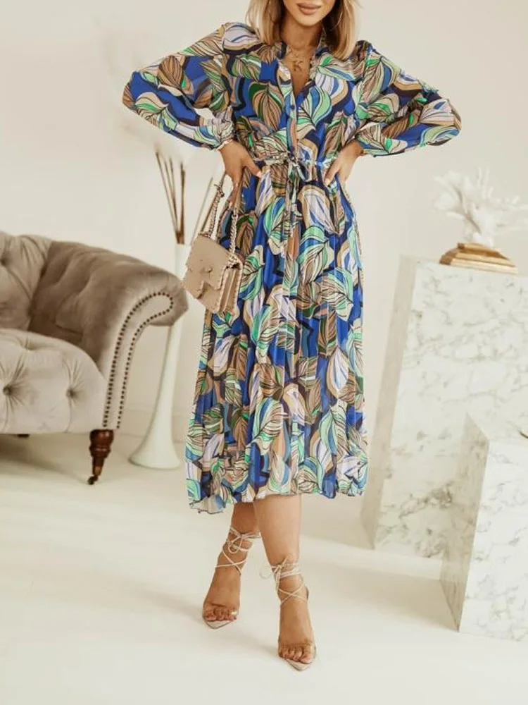 Sophia | Chic Flowy Long Sleeve Maxi Dress for Women 2