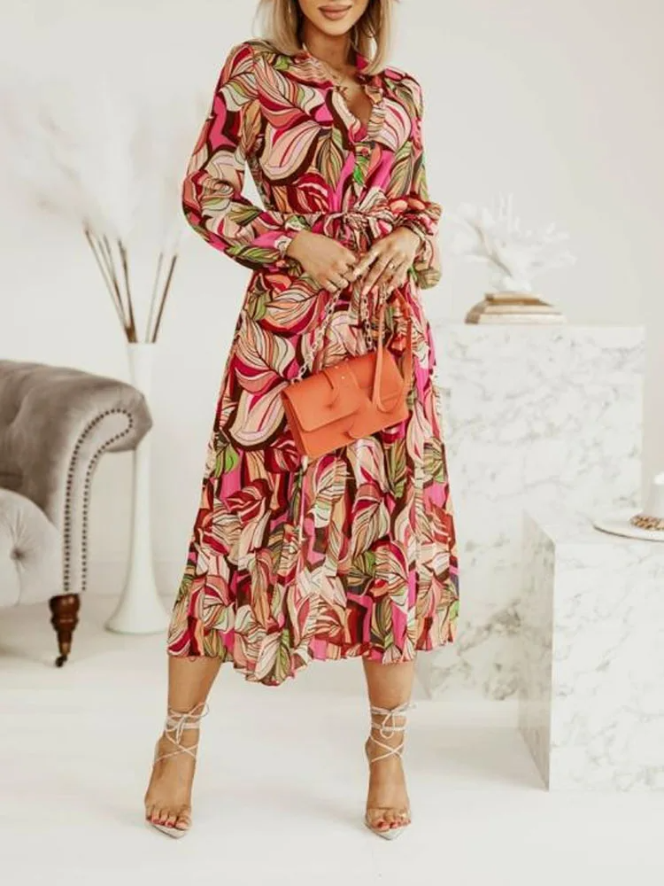 Sophia | Chic Flowy Long Sleeve Maxi Dress for Women 6