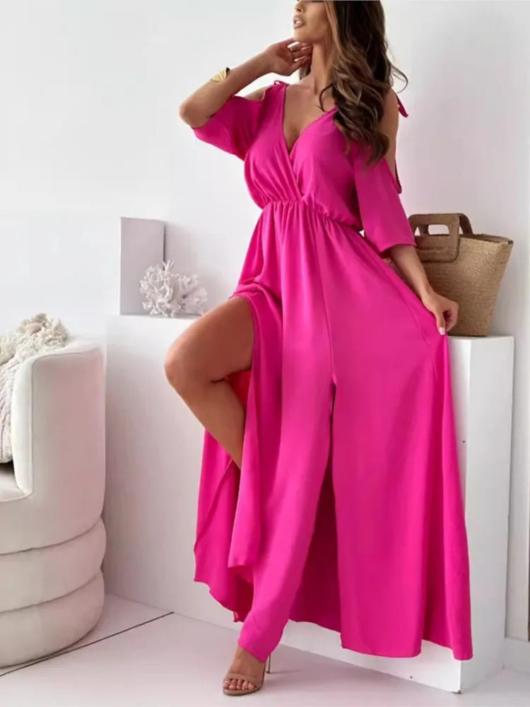 Sophia | Elegant Cold-Shoulder Maxi Dress for Wedding Guests 7