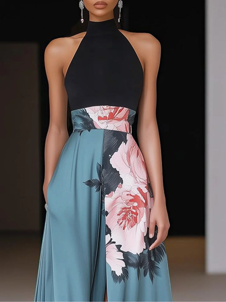 Sophia | Elegant Floral Sleeveless Maxi Dress 1