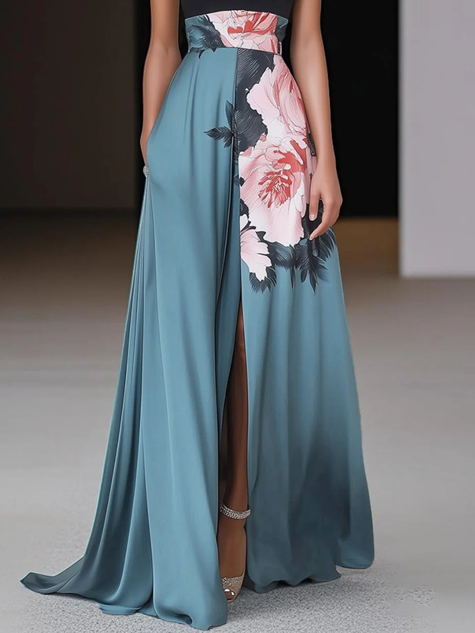 Sophia | Elegant Floral Sleeveless Maxi Dress 2