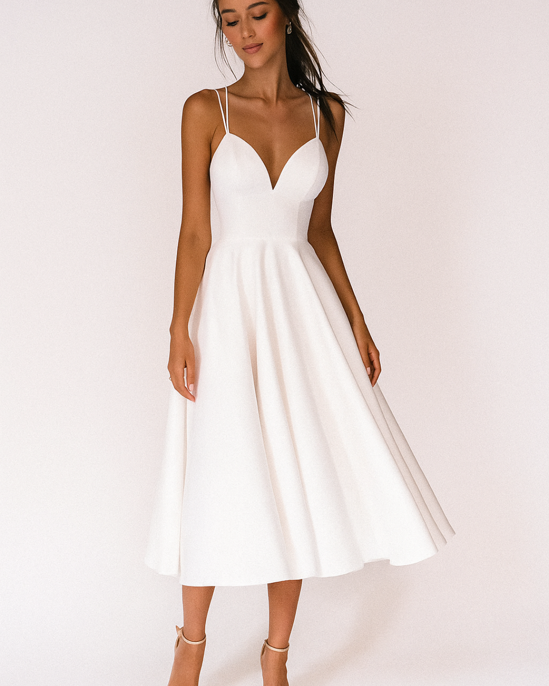 Sophia | Elegant Strappy Midi Wedding Guest Dress 1