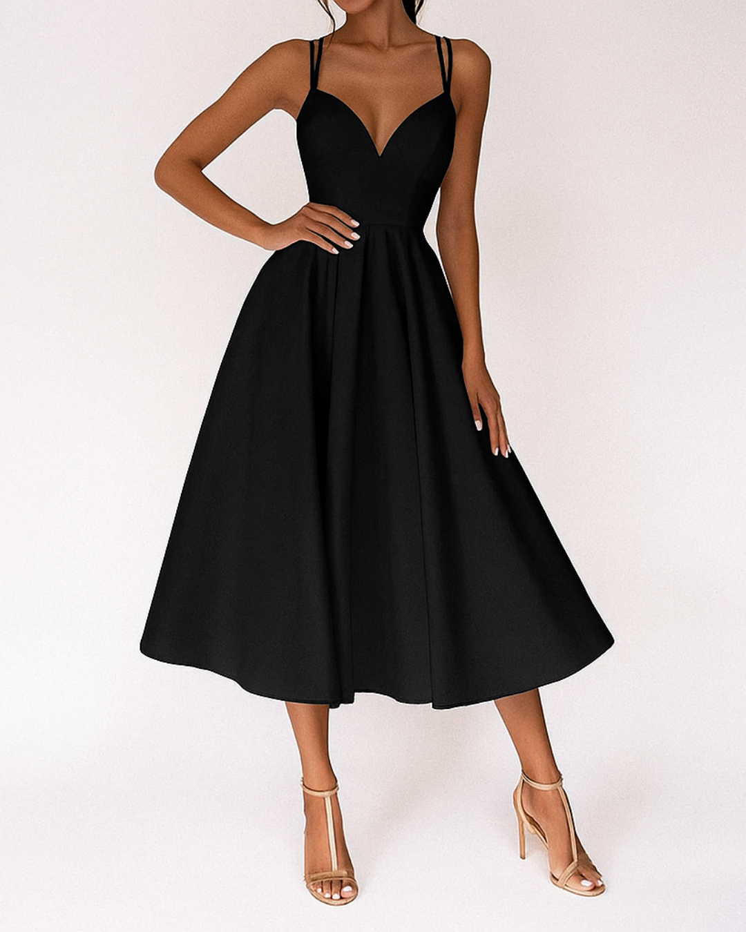 Sophia | Elegant Strappy Midi Wedding Guest Dress 3
