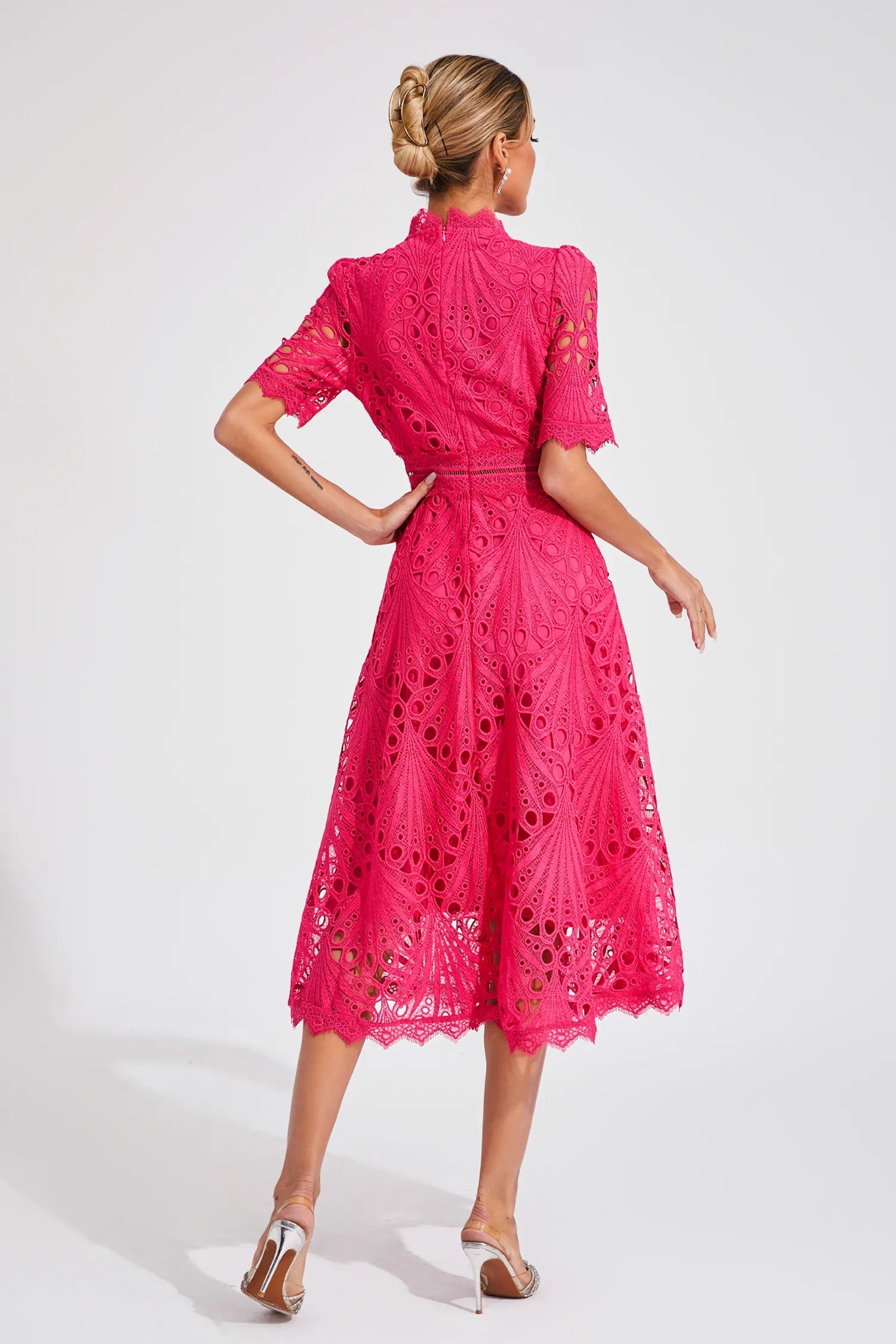 Sophie | Chic Lace Midi Wedding Guest Dress 7